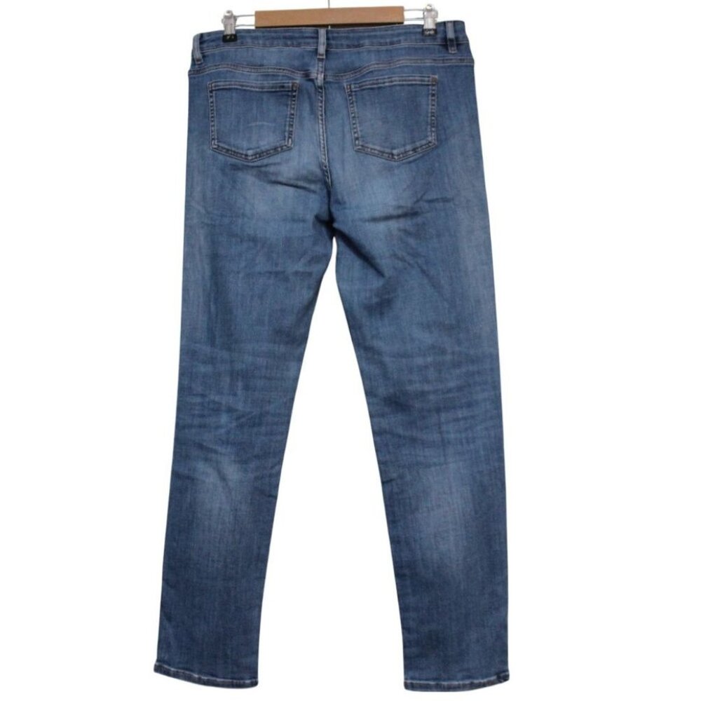 J Jill Jeans Size 12 Boyfriend Straight Leg Ankle Blue Stretch Denim Preppy - Picture 7 of 12